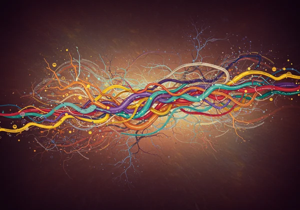 Ilustrasi abstrak konsep neurodiversiti dan spektrum