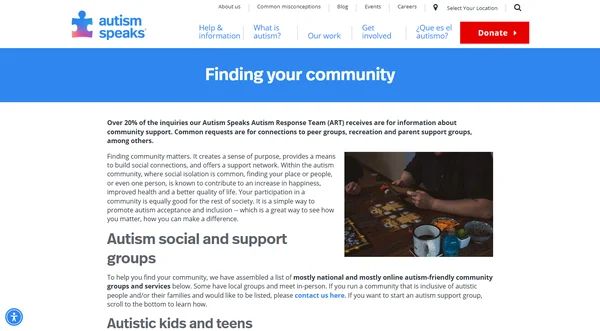 Autism Speaks Online Community