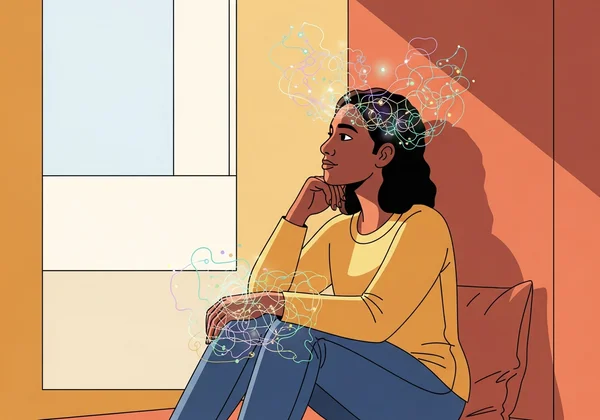 Adult reflecting on unique life experiences