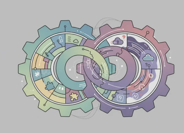 Illustration of autism and mental health intertwined