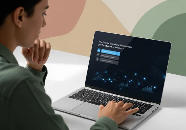 Person taking an AI-powered autism assessment