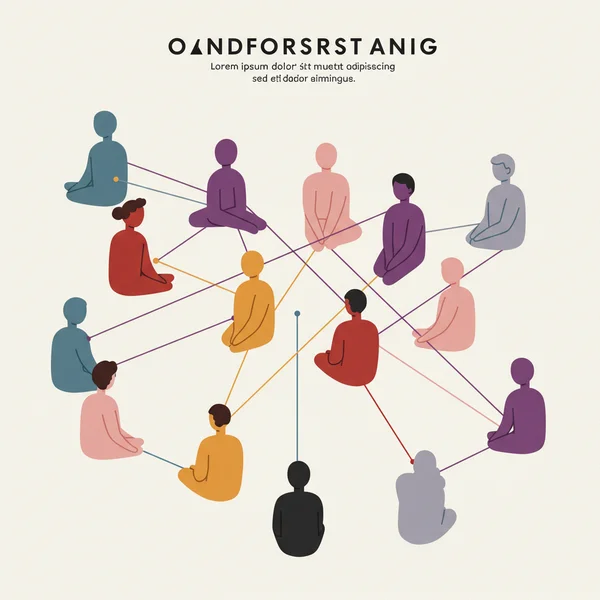 A diverse group of people in a supportive and understanding discussion