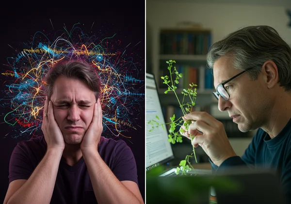 Visual representation of sensory overload and intense interest.