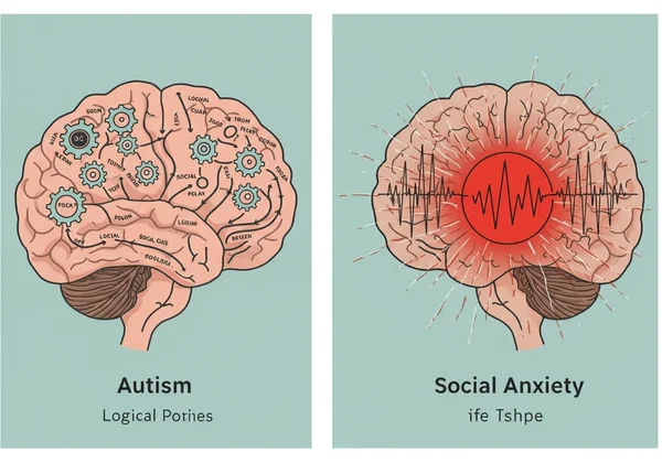 Abstract brain paths vs. a fear symbol.